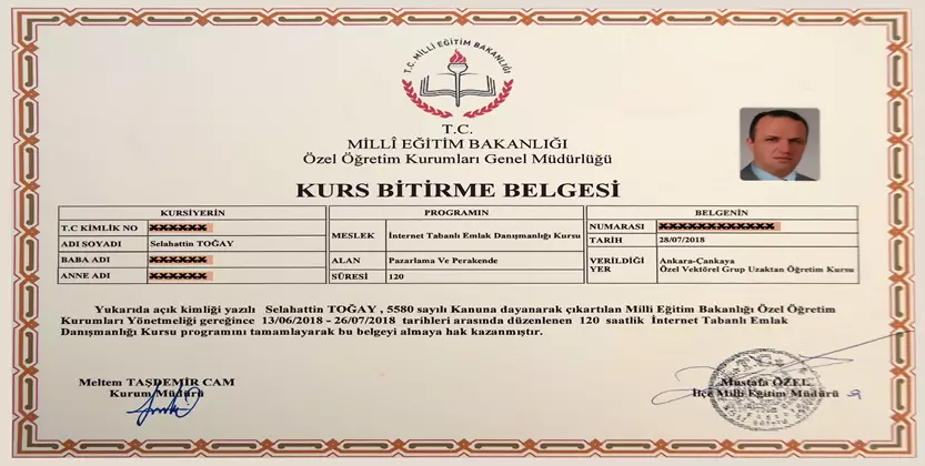 Emlakçılık Belgesi